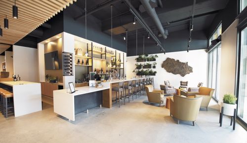 The Battle Creek tasting room showcases a sleek interior design in its new Pearl District space. ##Photo provided