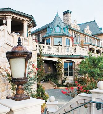 Details like turrets, arches and balconies add to the estate’s architectural style. Details like turrets, arches and balconies add to the estate’s architectural style.