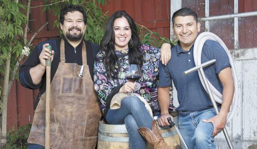 From left: Jes&uacute;s Guill&eacute;n, Sof&iacute;a Torres McKay and Miguel Lopez. ##Photo by Andrea Johnson