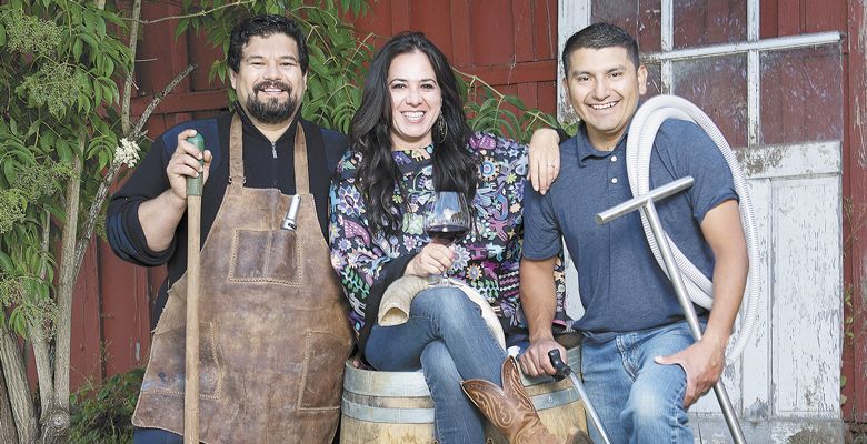 From left: Jesús Guillén, Sofía Torres McKay and Miguel Lopez. ##Photo by Andrea Johnson