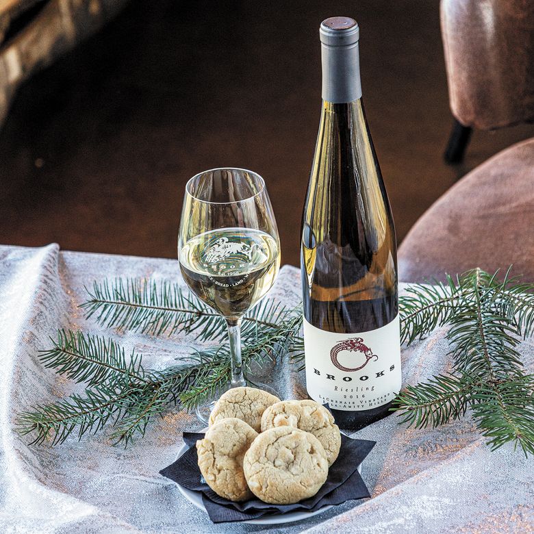 White Chocolate Macadamia Nut Cookies with Brooks Riesling##Photo provided by Brooks Wines