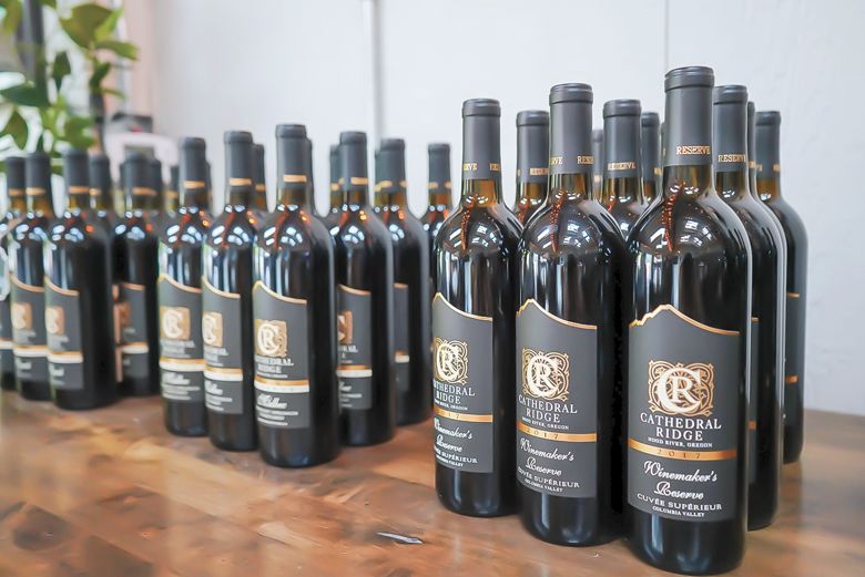 Bottles of Cathedral Ridge wines.##Photo provided by Cathedral Ridge Winery