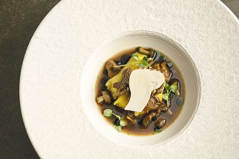 A savory entr&eacute;e served at one of the Portland dinners hosted by Caf&eacute; Rowan. ## Photo by Evan Sung