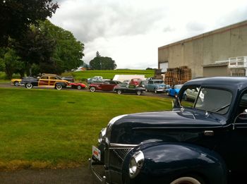 A 1940 Ford pickup is on the crush pad at Montinore Vineyards during the Forest Grove Vineyard and Lake Tour in 2011.  Photo by Janet Eastman