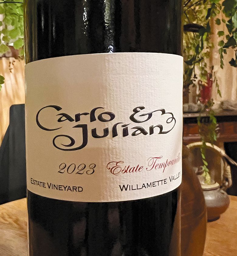 The label on a bottle of Carlo & Julian Vineyard and Winery Tempranillo. ## Photo provided by Carlo & Julian Vineyard and Winery