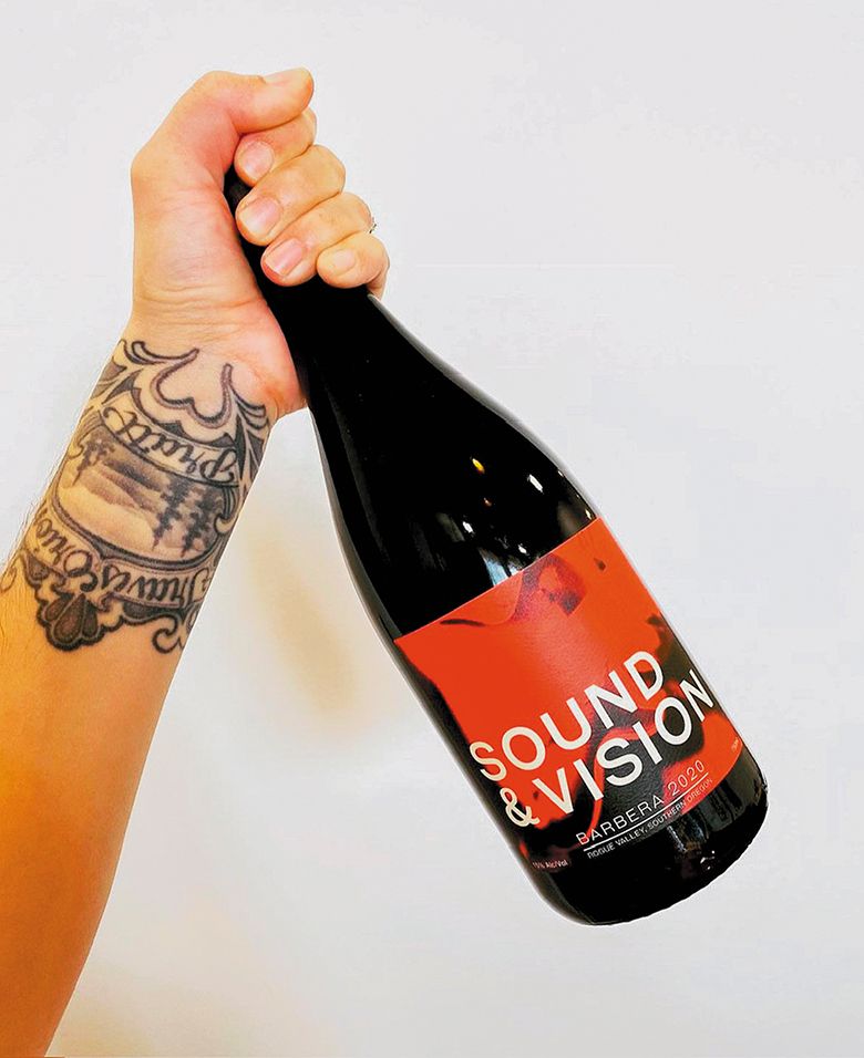 An example of Sound & Vision Wine Co. s unique wine labels. ##Photo provided by Sound & Vision Wine Co. An example of Sound & Vision Wine Co. s unique wine labels. ##Photo provided by Sound & Vision Wine Co.