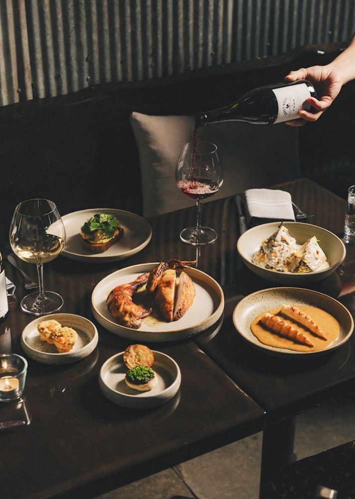 Several seasonal menu items available at 82 Acres, paired with Abbey Road Farm wines. ## Photo by Carter Hiyama