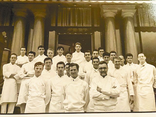 An old photo of chef Walter Manzke with Andrew Turner when they both worked under chef Ducasse. Turner now runs Newberg&rsquo;s Valley Wine Merchants. ## Photo provided by Nicolas-Jay