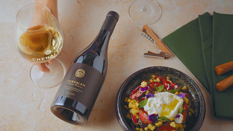 Burrata, Farro & Stone Fruit Salad ## Photo provided by Stoller Wine Group
