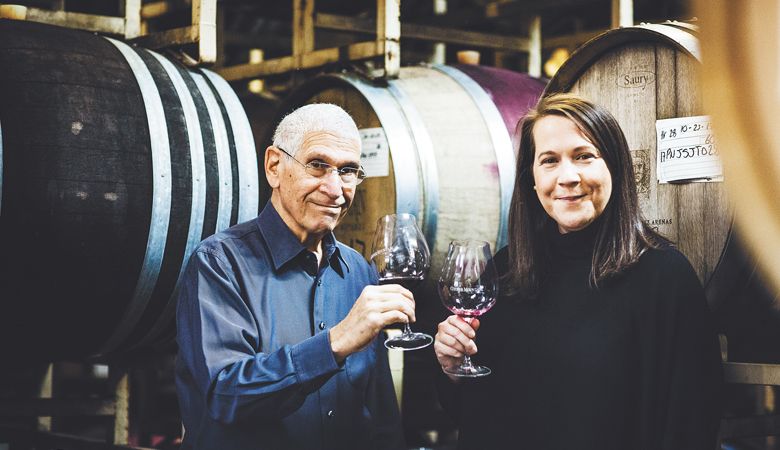 Dr. Robert Gross and daughter Barbara Gross. ##Photo by Cheryl Juetten