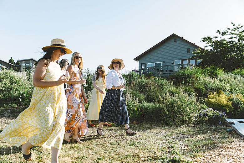 A group of people enjoying a sunny day at Brooks Wine in Amity. ## Photo by Cheryl Juetten