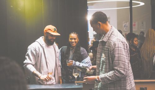 Chosen Family Wines co-founder Channing Frye pouring wine samples. ##Photo by Josh Chang