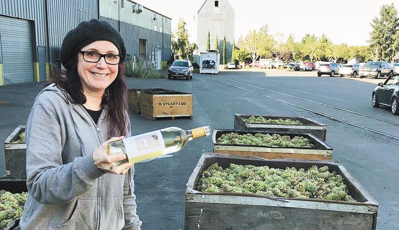 Chenin Carlton christens another harvest at R Stuart & Co. in McMinnville, where the winemaker/wine bar
owner makes her Chenin Blanc. Taste it and other wines at Twist in Pacific City. ##Photo provided