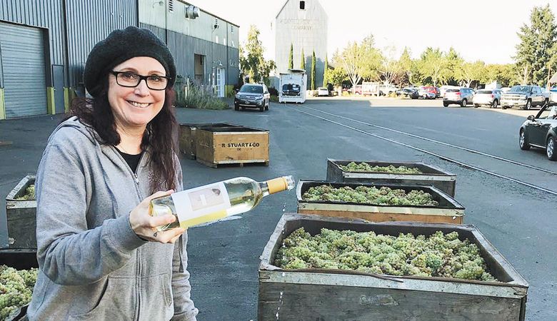 Chenin Carlton christens another harvest at R Stuart & Co. in McMinnville, where the winemaker/wine bar
owner makes her Chenin Blanc. Taste it and other wines at Twist in Pacific City. ##Photo provided