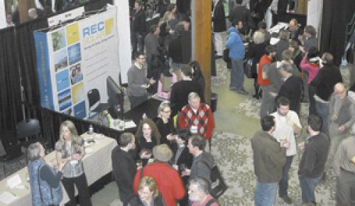 Wine industry members mingle at the 2011 Oregon Wine Symposium at the Eugene Hilton and Hult Center.