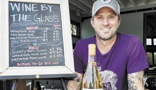 Winemaker Corey Schuster of Jackalope Wines. ##Photo by Michael Alberty