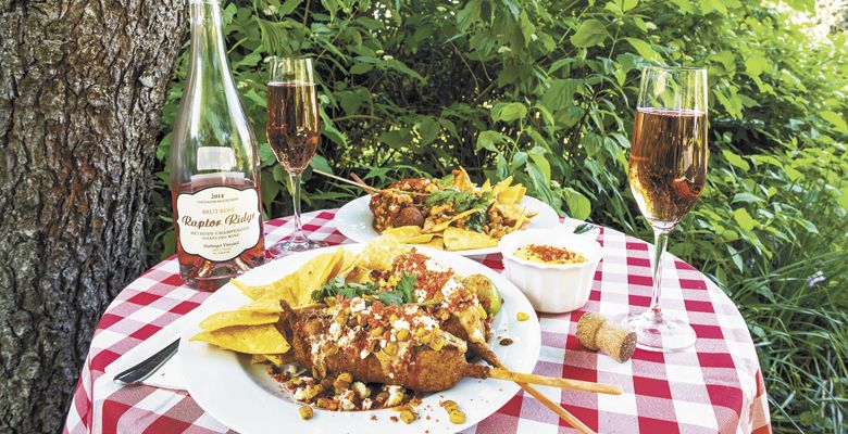 Sheridan Fruit Co. Food Cart + Raptor Ridge Brut Rosé