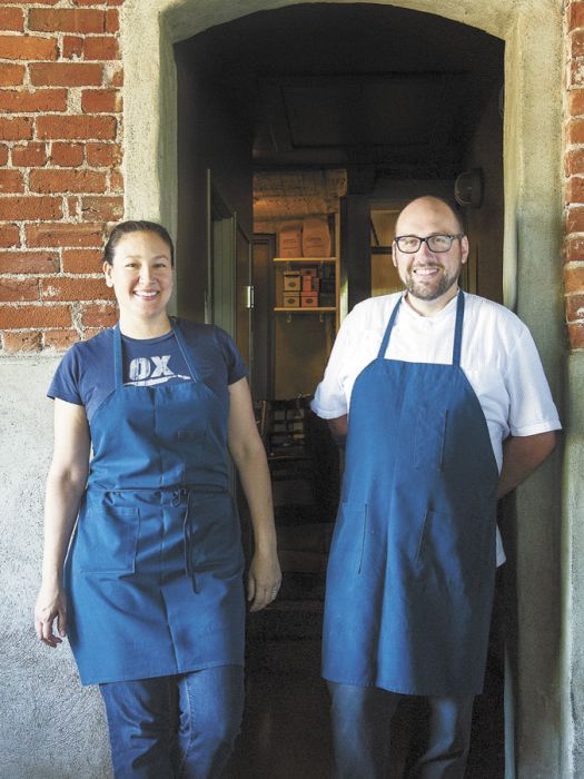 Gabrielle Quiñónez Denton and Greg Denton of Ox Restaurant in Portland. Photo by Evan Sung. Gabrielle Quiñónez Denton and Greg Denton of Ox Restaurant in Portland. Photo by Evan Sung.