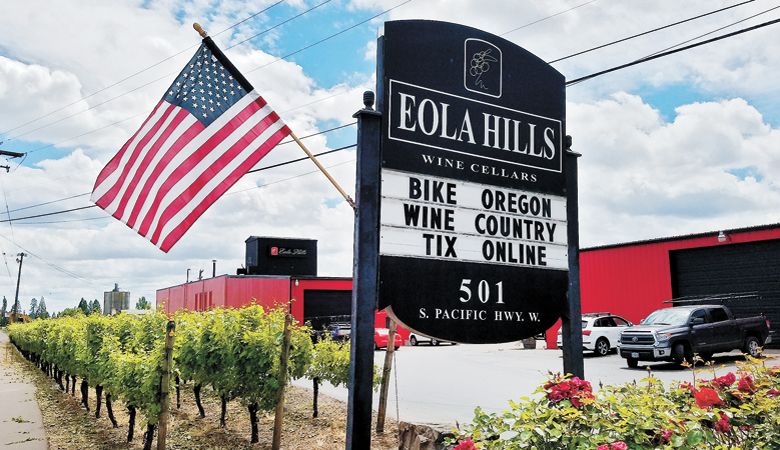 Eola Hills welcomes riders to its cycling hotspot. ##Photo by Dan Shryock