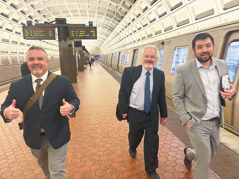 Dai Crisp in Washington, DC with Chad Vargas and Nathan Sakuma. ## Photo provided by Lumos Wine Company