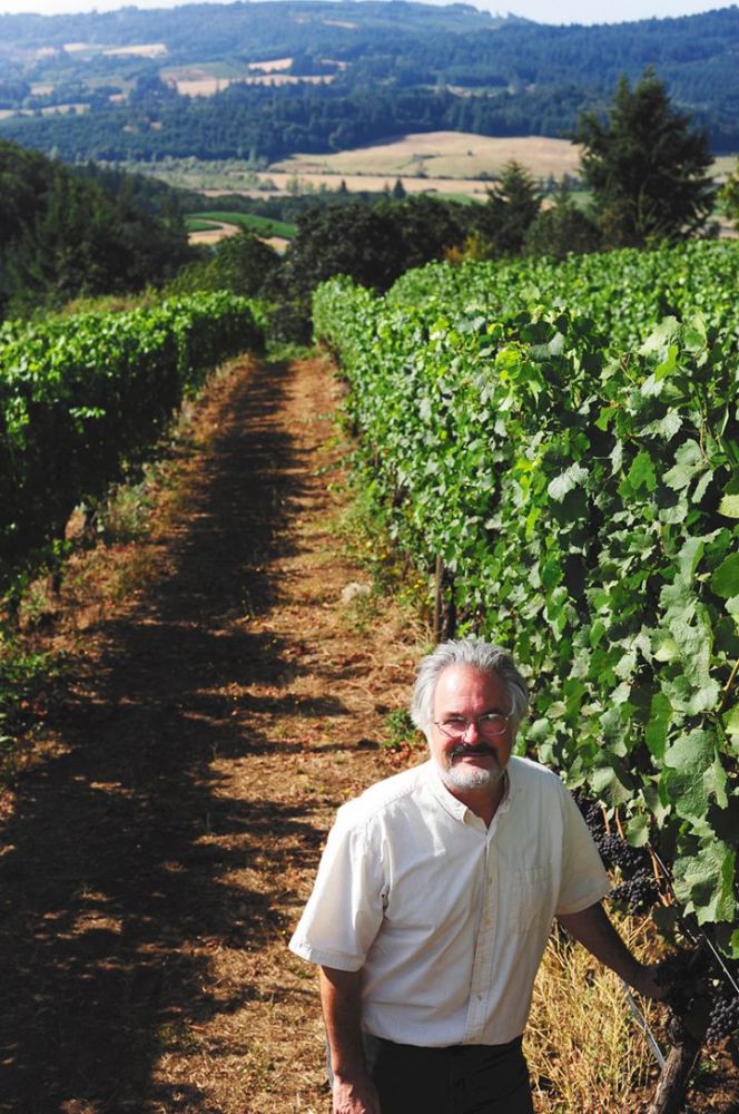 Standing among grapevines, Dai Crisp managed Temperance Hill Vineyard for 26 years. ## Photo provided by Lumos Wine Company