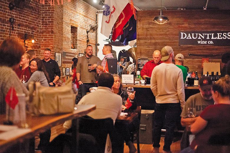 Dauntless Wine Cø.’s busy downtown Forest Grove tasting room. ## Photo provided by Dauntless Wine Cø.