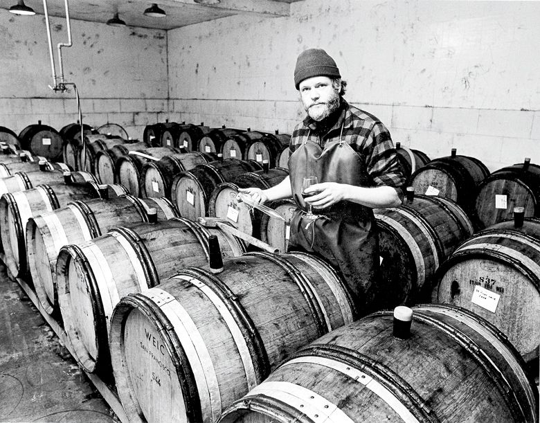 David Lett tastes wine at The Eyrie Vineyards winery in McMinnville.##Photo by Tom Ballard, courtesy of The Eyrie Vineyards and Jason Lett