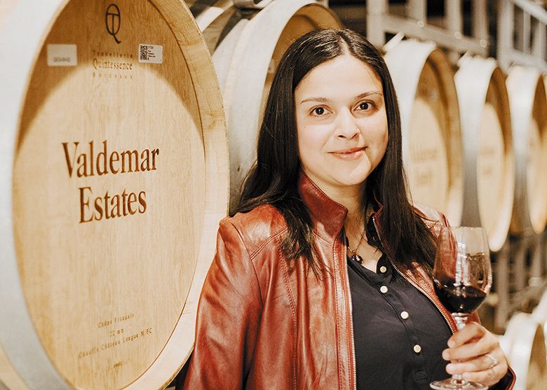 Devyani Isabel Gupta, Valdemar Estates’
winemaker and viticulturist. ## Photo provided by Valdemar Estates Devyani Isabel Gupta, Valdemar Estates’
winemaker and viticulturist. ## Photo provided by Valdemar Estates