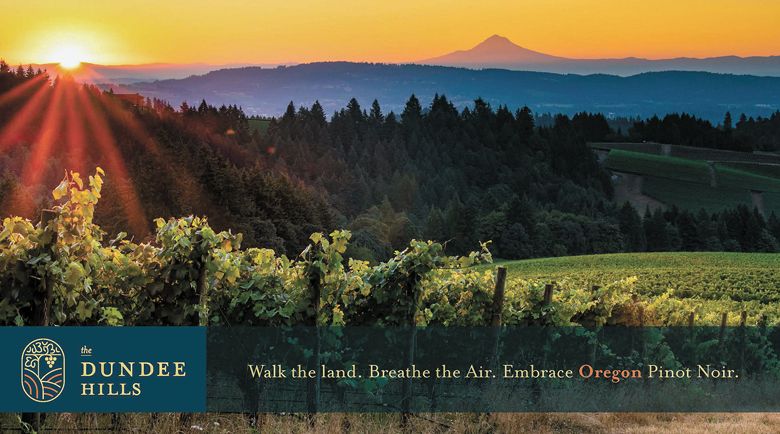 Postcard sent to Houston and Chicago as part of a print and digital marketing campaign to promote the Dundee Hills AVA with a matching grant for $20,000 from the Oregon Wine Country license plate program.##Courtesy of The Dundee Hills Winegrowers Association Postcard sent to Houston and Chicago as part of a print and digital marketing campaign to promote the Dundee Hills AVA with a matching grant for $20,000 from the Oregon Wine Country license plate program.##Courtesy of The Dundee Hills Winegrowers Association
