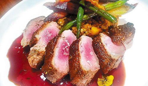 Za’atar Duck with Moroccan Green Lentils ## Photo provided by Elizabeth Chambers Cellar