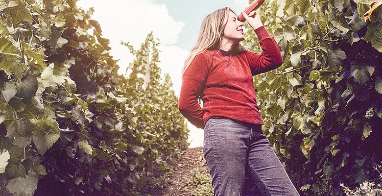 Elk Cove s Pat Campbell using a spectrometer to measure grape brix in the vineyard. Photo taken in the late 1970s. ## Photo provided by Elk Cove Vineyards