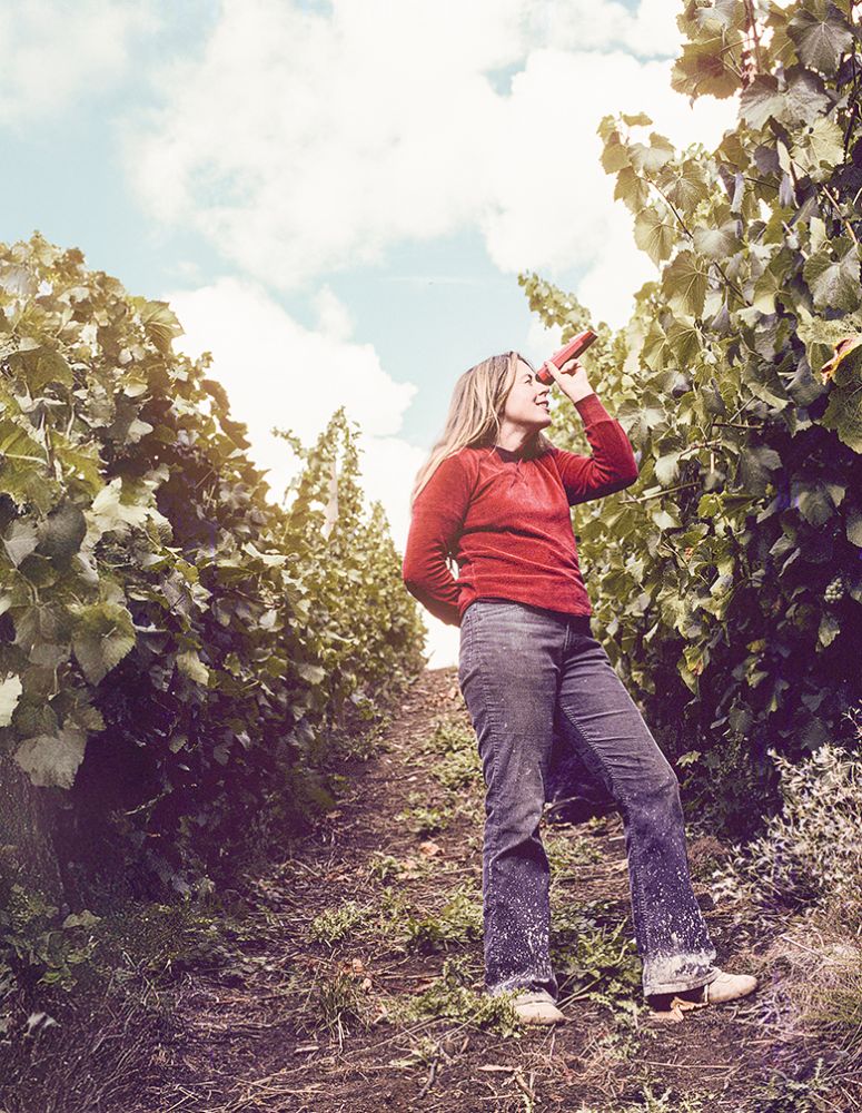 Elk Cove s Pat Campbell using a spectrometer to measure grape brix in the vineyard. Photo taken in the late 1970s. ## Photo provided by Elk Cove Vineyards Elk Cove s Pat Campbell using a spectrometer to measure grape brix in the vineyard. Photo taken in the late 1970s. ## Photo provided by Elk Cove Vineyards