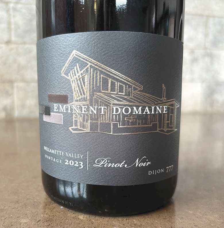 A bottle of Eminent Domaine Pinot Noir. ## Photo provided by Eminent Domaine