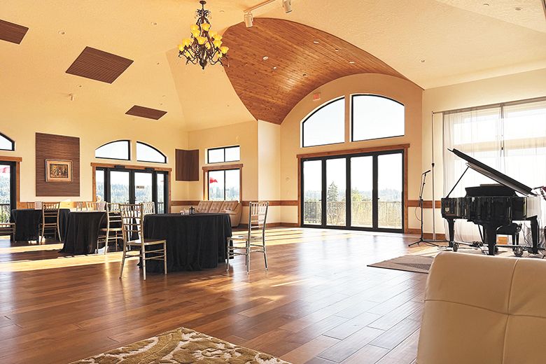 The grand tasting hall at Festive Hill Winery features a grand piano. ## Photo provided by Festive Hill Winery