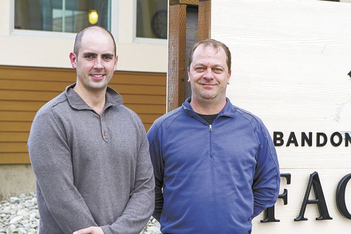 Owner Greg Drobot (left) and cheesemaker Brad Sinko. Photo by Christine Hyatt.