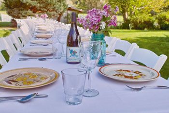 The table is set for the Farm to Fork dinner series set to commence June 5 at Salant Family Ranch in Jacksonville.  Photo by Shane Daugherty of Natural Origins LLC.