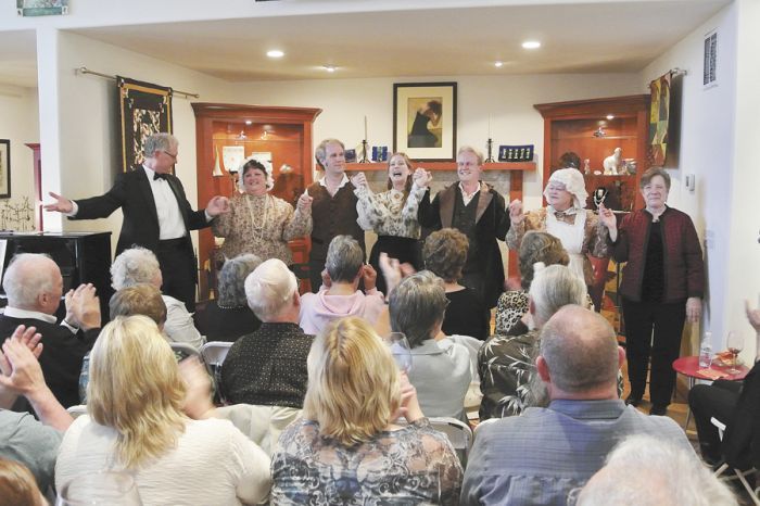 Eugene Opera’s cast from Bizet’s “Dr. Miracle” performs June 2012 inside the tasting room. Photo provided. Eugene Opera’s cast from Bizet’s “Dr. Miracle” performs June 2012 inside the tasting room. Photo provided.