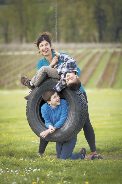 Stoller
Family Estate winemaker Stoller Family Estate winemaker Melissa Burr and
her sons, Austin, 10, and Wyatt, 5. Stoller
Family Estate winemaker Stoller Family Estate winemaker Melissa Burr and
her sons, Austin, 10, and Wyatt, 5.