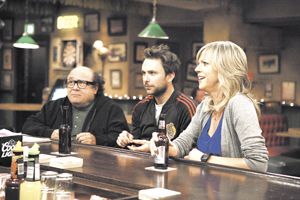 Danny DeVito, Charlie Day and Katlin Olson on the Season 6 premiere of
“It’s Always Sunny in Philadelphia,” which
aired, Sept. 16, 2010 on FX