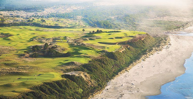 Bandon Dunes Golf Resort is a complex of four links and a par-three golf course, located just north of the city of Bandon on the Southern Oregon Coast. ##Photo provided