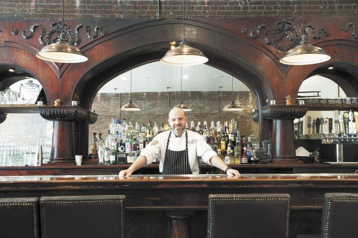 Chris Czarnecki behind the bar at The Barlow Room, the Joel Palmer House executive chef’s new Dayton restaurant.Photo by Marcus Larson Chris Czarnecki behind the bar at The Barlow Room, the Joel Palmer House executive chef’s new Dayton restaurant.Photo by Marcus Larson