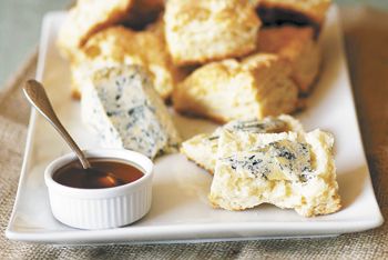 Cheese biscuits with Honey and Blue.