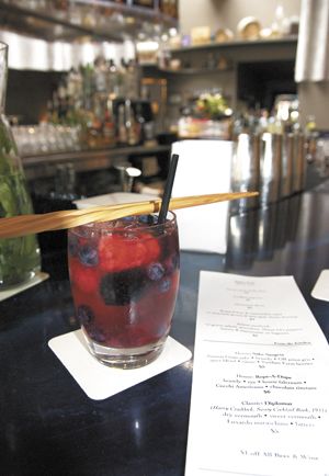 Saké Sangria featuring Pinot Gris. Photo by Mark Stock.