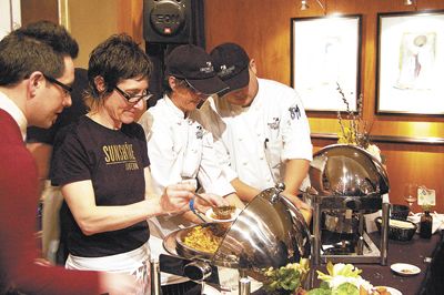 Jenn Louis, chef/owner of Lincoln Restaurant and Sunshine Tavern, prepares ricotta cavatelli with pork belly ragu at the James Beard in Oregon Celebration.