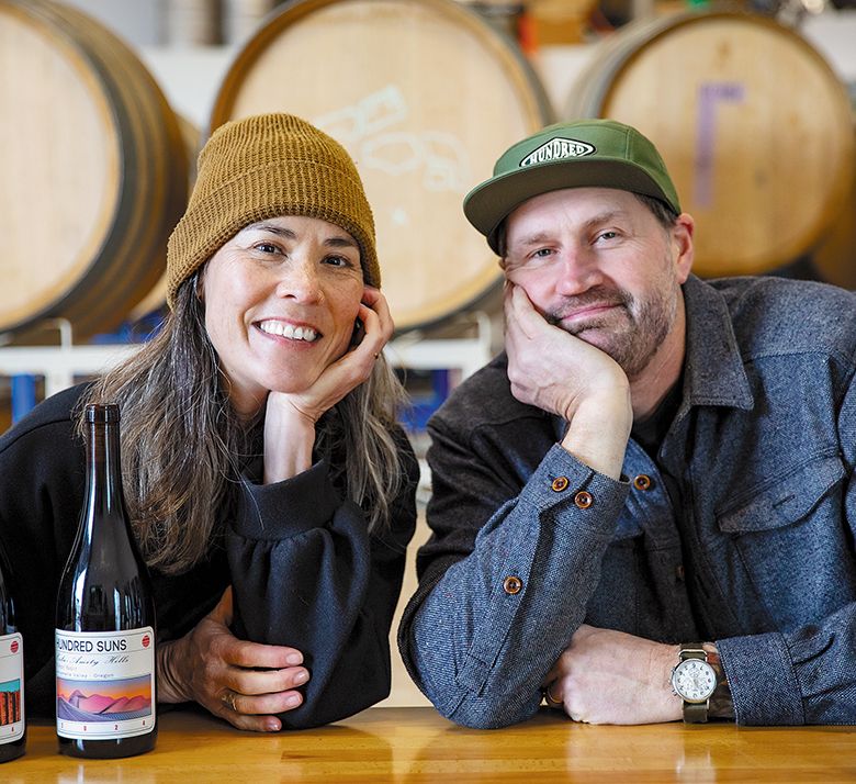 Ren&eacute;e Saint-Amour and Grant Coulter, Hundred Suns Wine.## Photo provided by Hundred Suns Wine
