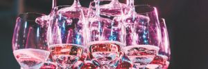 A tower of glasses filled with sparkling wine. ## Photo by Lauren D