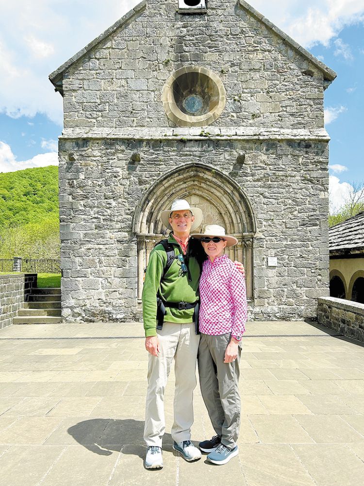 Greg (left) and Debbie Schultz, owners of Schultz Glory Oaks Vineyard, as they walked the Camino. ## Photo provided by Schultz Glory Oaks Vineyard