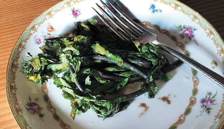 Chicory with anchovy dressing and sea salt. ##Photo by Annelise Kelly