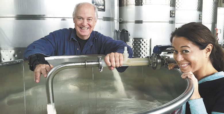 Howard and Jessica Mozeico work closely as a father-daughter team to produce Pinot Noir for their small Oregon winery. ##Photo Provided