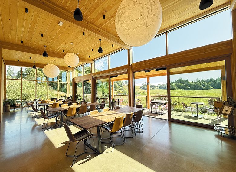 The bright and airy tasting room at Elk Cove. ## Photo by Luis Romero The bright and airy tasting room at Elk Cove. ## Photo by Luis Romero